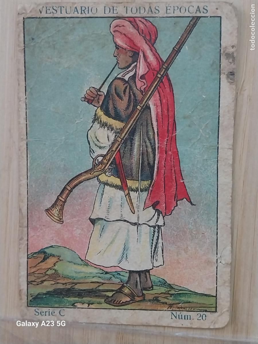 Coleccionismo cromos antiguos: &Aacute;RABE INDIGENA AFRICA A&Ntilde;OS 1920 CROMO PROMO CHOCOLATES 9.8X6.7CMS * VESTUARIO TRAJE