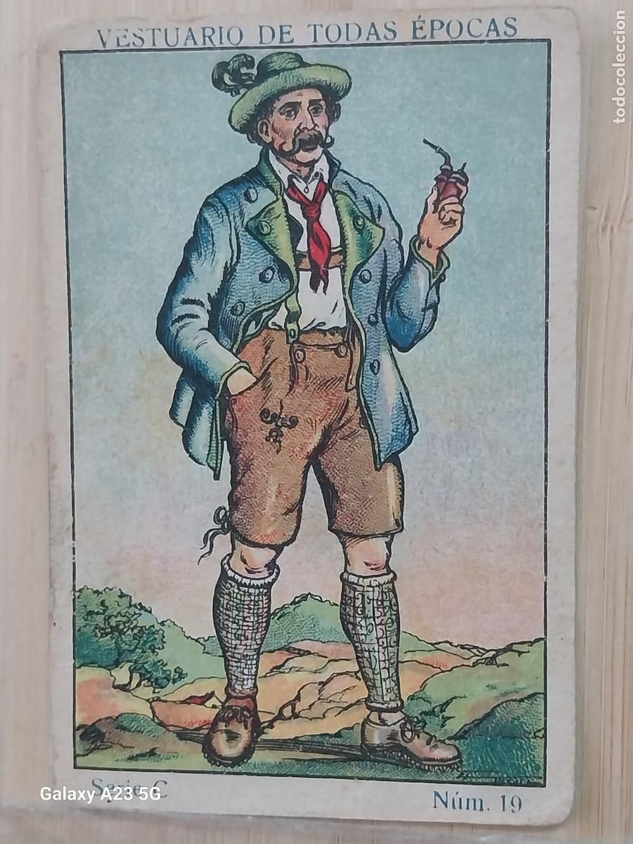 Coleccionismo cromos antiguos: CABALLERO BAVARO A&Ntilde;OS 1920 CROMO PROMO CHOCOLATES 9.8X6.7CMS * VESTUARIO TRAJE