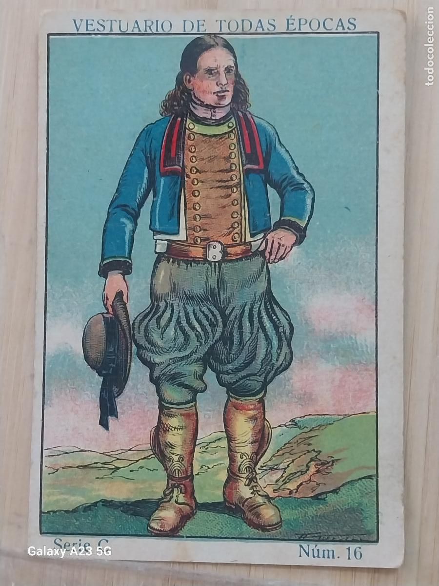 Coleccionismo cromos antiguos: CAMPESINO BRETA&Ntilde;A A&Ntilde;OS 1920 CROMO 16 PROMO CHOCOLATES 9.8X6.7CMS * VESTUARIO TRAJE
