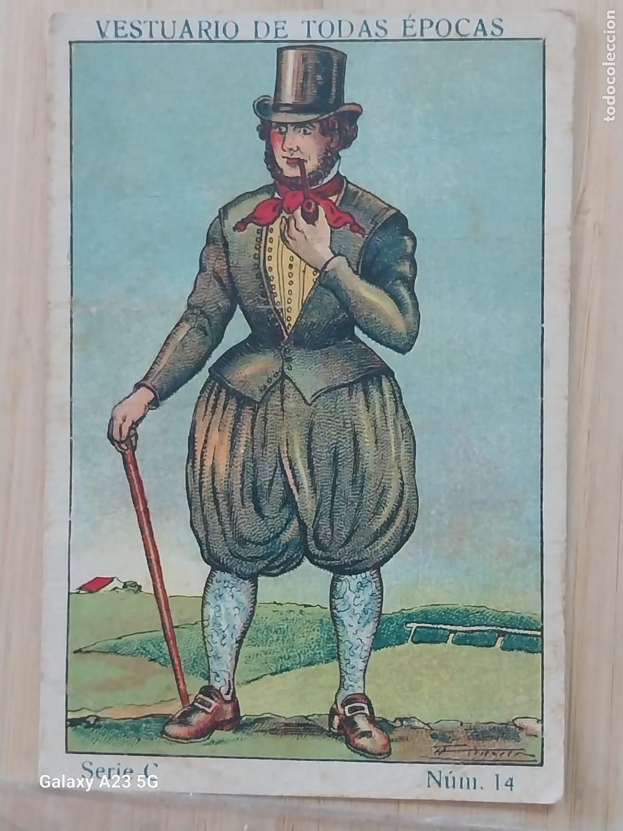 Coleccionismo cromos antiguos: HOLANDES XIX A&Ntilde;OS 1920 CROMO 14 PROMO CHOCOLATES 9.8X6.7CMS * VESTUARIO TRAJE