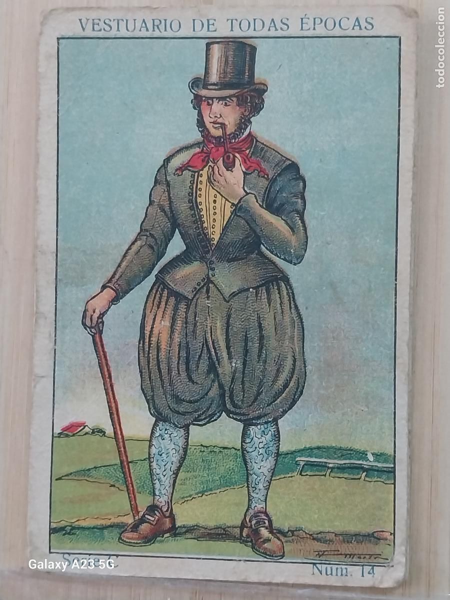 Coleccionismo cromos antiguos: HOLANDES XIX A&Ntilde;OS 1920 CROMO 14 PROMO CHOCOLATES 9.8X6.7CMS * VESTUARIO TRAJE ++
