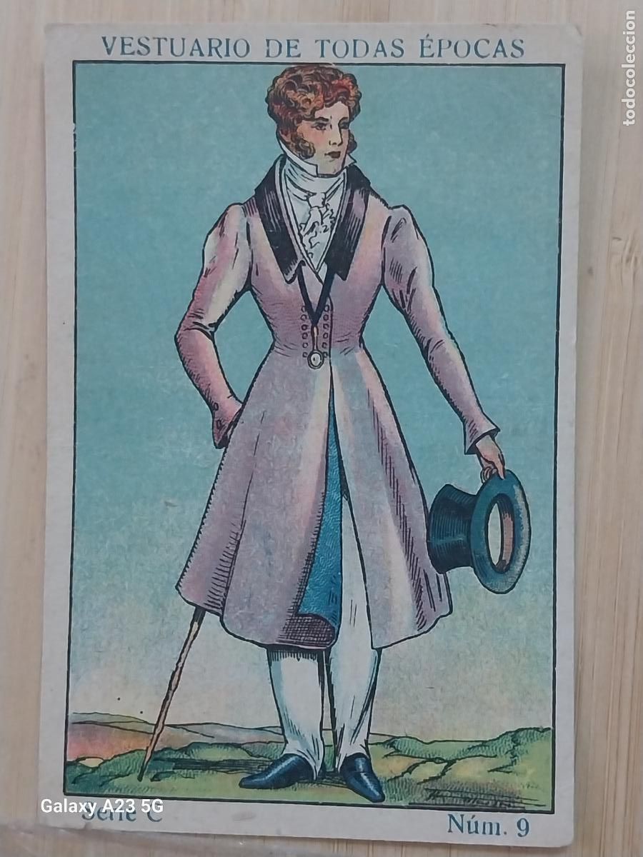 Coleccionismo cromos antiguos: GOYA VESTIDO A&Ntilde;OS 1920 CROMO 9 PROMO CHOCOLATES 9.8X6.7CMS VESTUARIO TRAJE ++