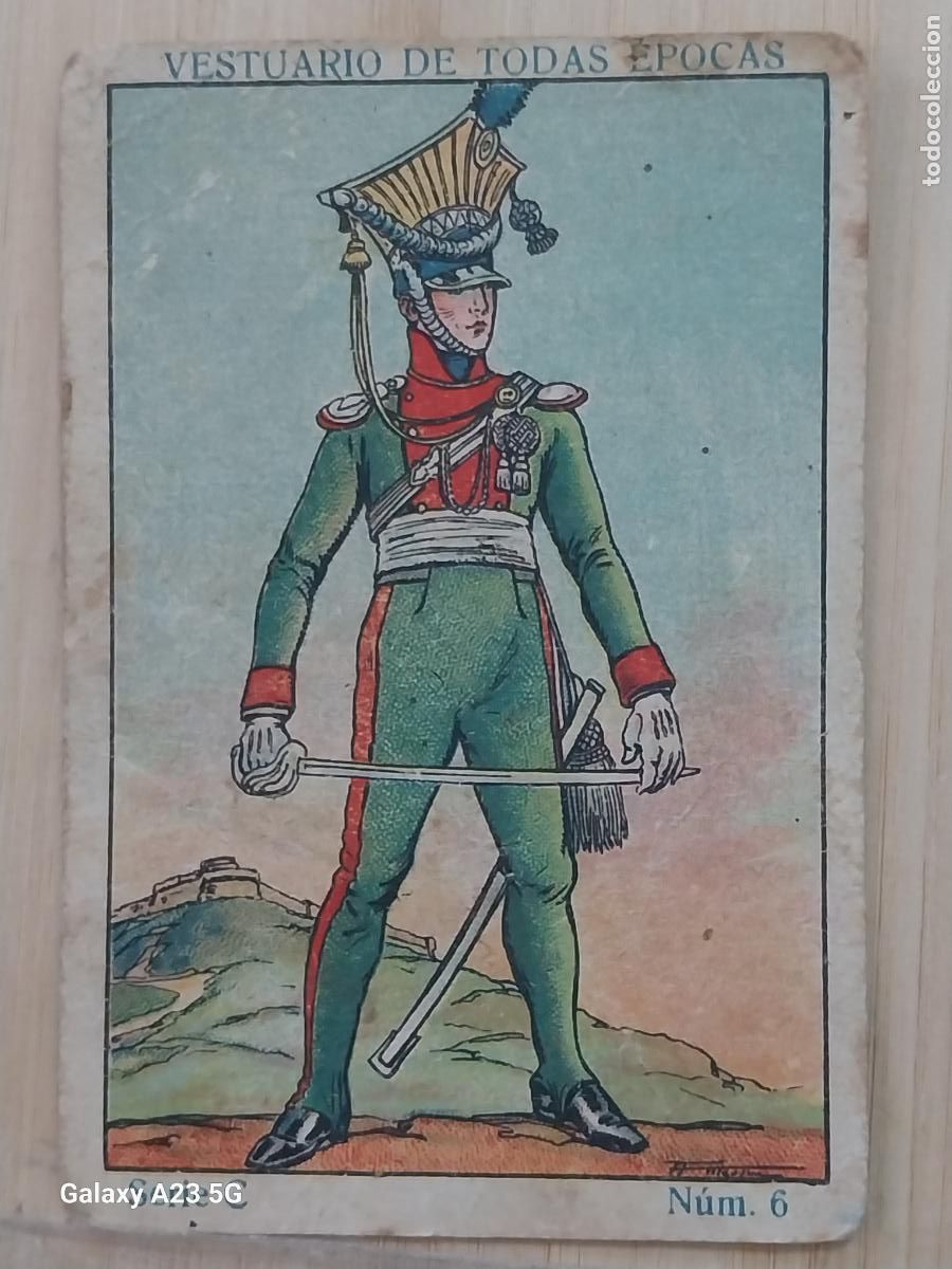 Coleccionismo cromos antiguos: CABALLERIA ULANA A&Ntilde;OS 1920 CROMO MILITAR PROMO CHOCOLATES 9.8X6.7CMS VESTUARIO TRAJE ++