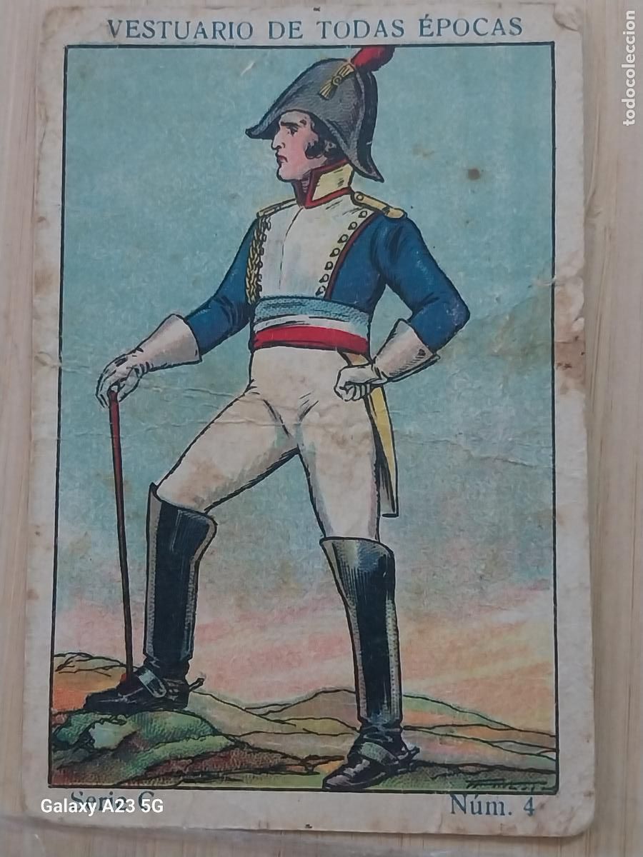 Coleccionismo cromos antiguos: GENERAL NAPOLEONICO A&Ntilde;OS 1920 CROMO 4 MILITAR PROMO CHOCOLATES * 9.8X6.7CMS VESTUARIO TRAJE ++