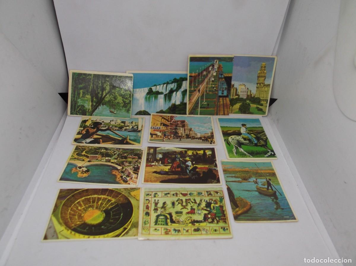 Sammeln alte Sammelbilder: Lote de 12 cromos La vuelta al mundo con Bimbo.