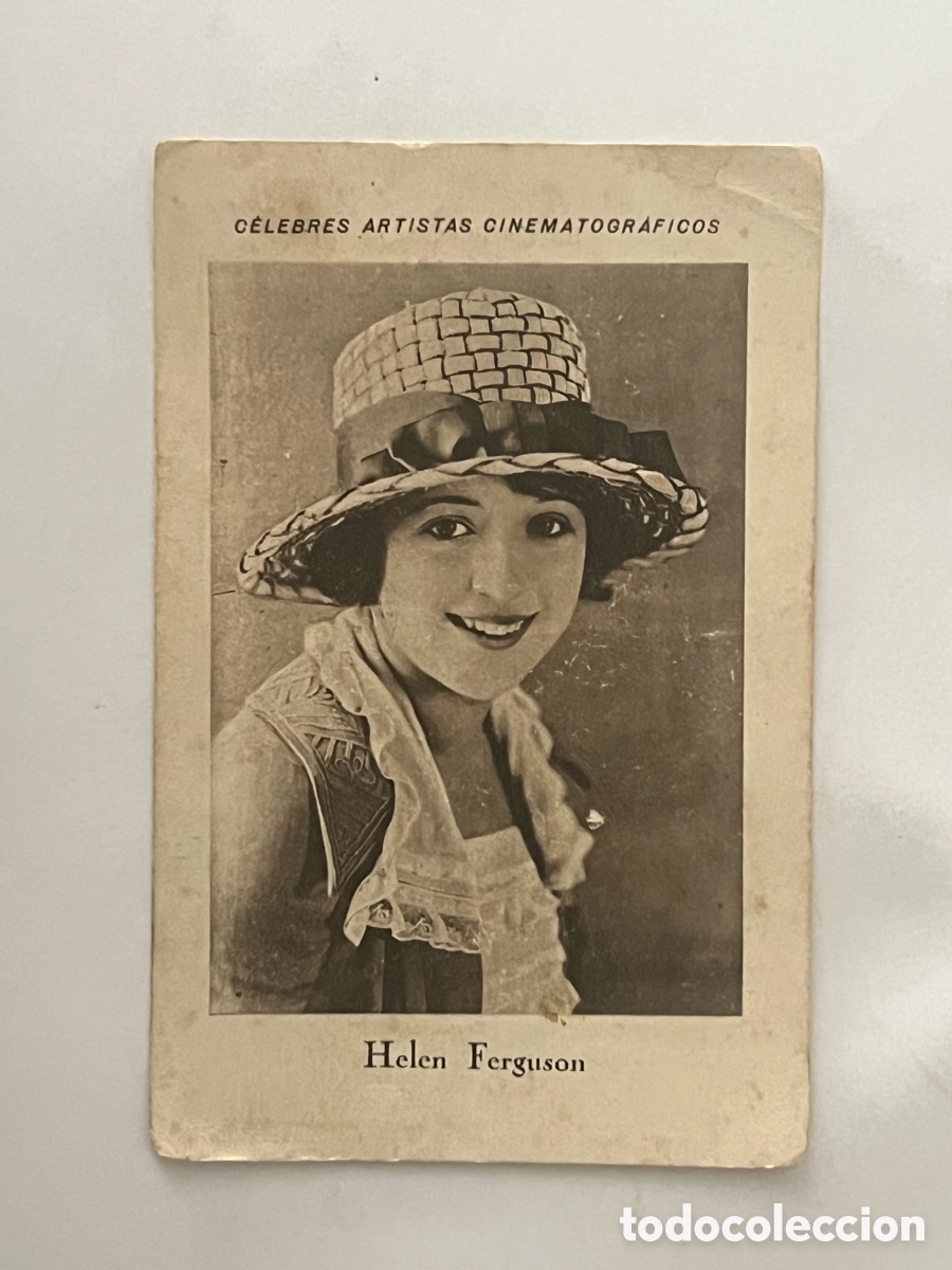 Collectable Antique Stickers: HELEN FERGUSON.. CELEBRES ARTISTAS CINEMATOGR&Aacute;FICOS. Serie A, No.1, JUNCOSA