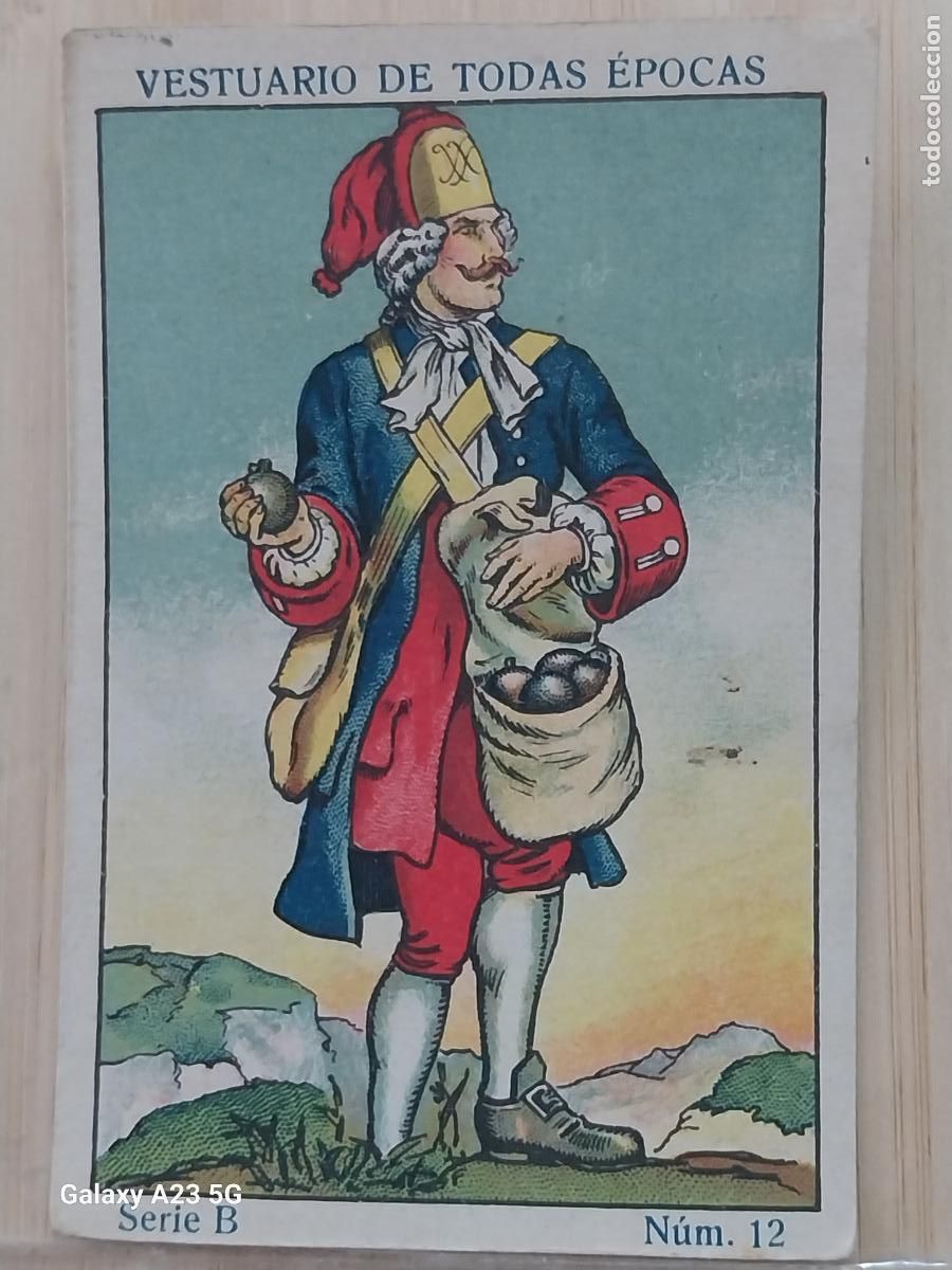 Coleccionismo cromos antiguos: INFANTERIA 1800 ESPA&Ntilde;A MILITAR A&Ntilde;OS 1920 CROMO 12 ** PROMO CHOCOLATES 9.8X6.7CMS VESTUARIO TRAJE ++