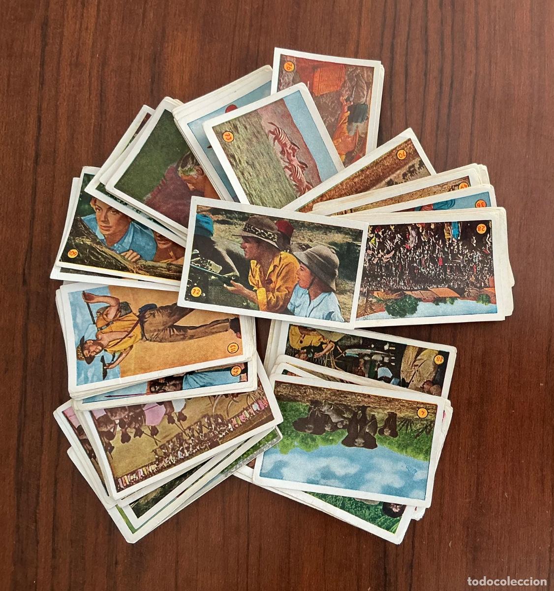 Colecionismo Cromos antigos: 100 CROMOS DISTINTOS SIN PEGAR PARA &Aacute;LBUM CLIPER LAS MINAS DEL REY SALOMON