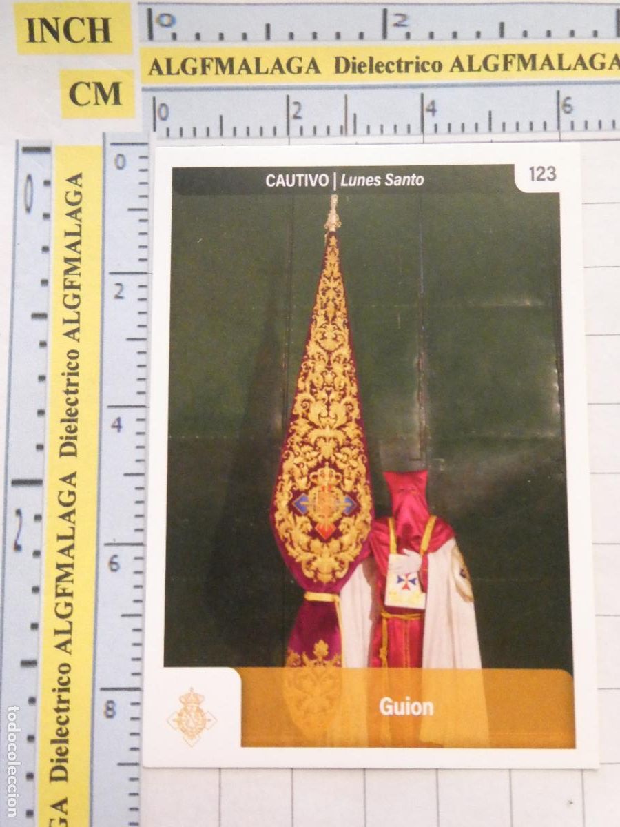 Coleccionismo cromos antiguos: CROMO TARJETA HOLY CARDS SEMANA SANTA M&Aacute;LAGA. 123 CAUTIVO GUI&Oacute;N