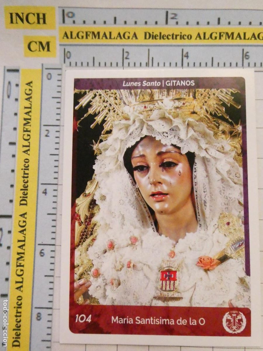 Coleccionismo cromos antiguos: CROMO TARJETA HOLY CARDS SEMANA SANTA M&Aacute;LAGA. 104 GITANOS MAR&Iacute;A SANT&Iacute;SIMA DE LA 0