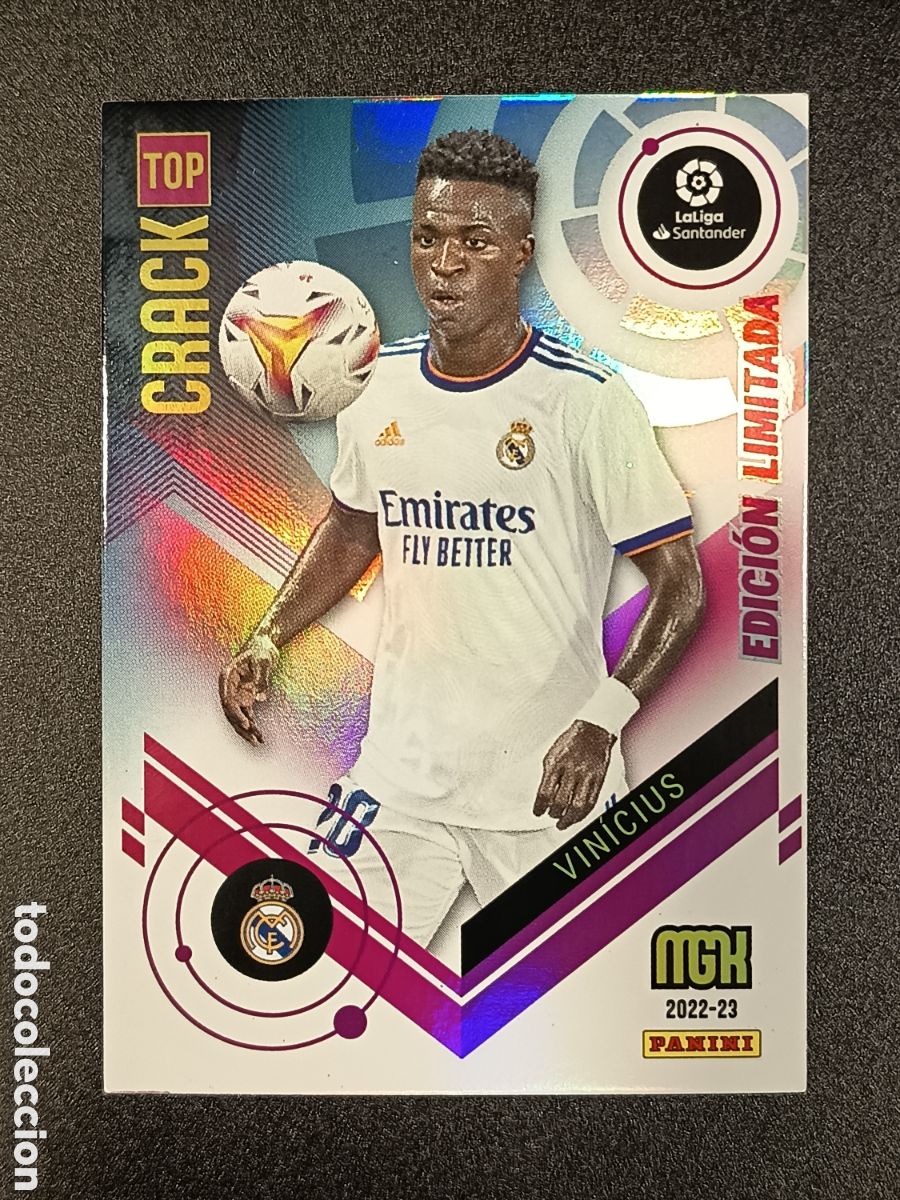 Collectable Antique Stickers: CROMO CARD MEGACRACKS 2022-23 PANINI GOLEADOR TOP CRACK VINICIUS EDICI&Oacute;N LIMITADA