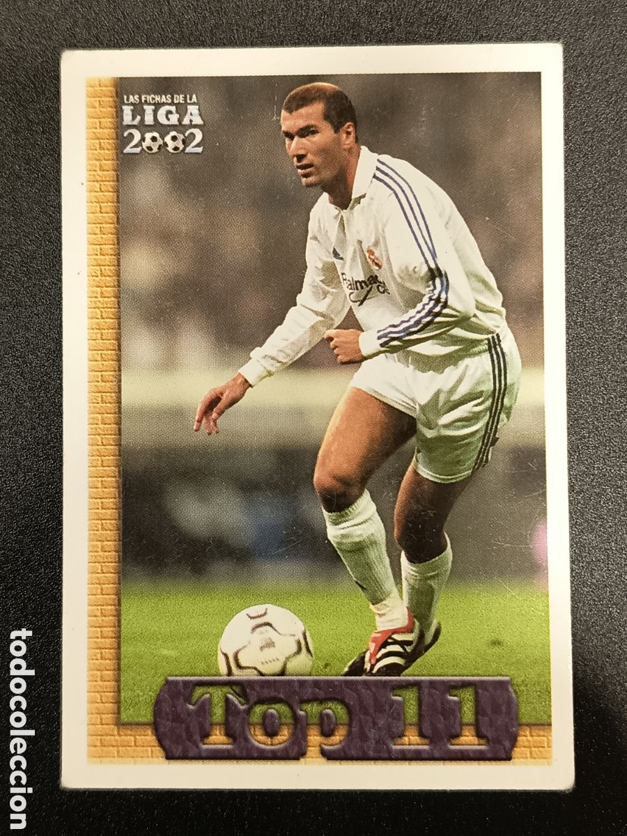 Collezionismo Figurine antiche: CROMO CARD MUNDICROMO LAS FICHAS DE LA LIGA 2001-02 01-02 TOP 11 ZIDANE 590 REAL MADRID