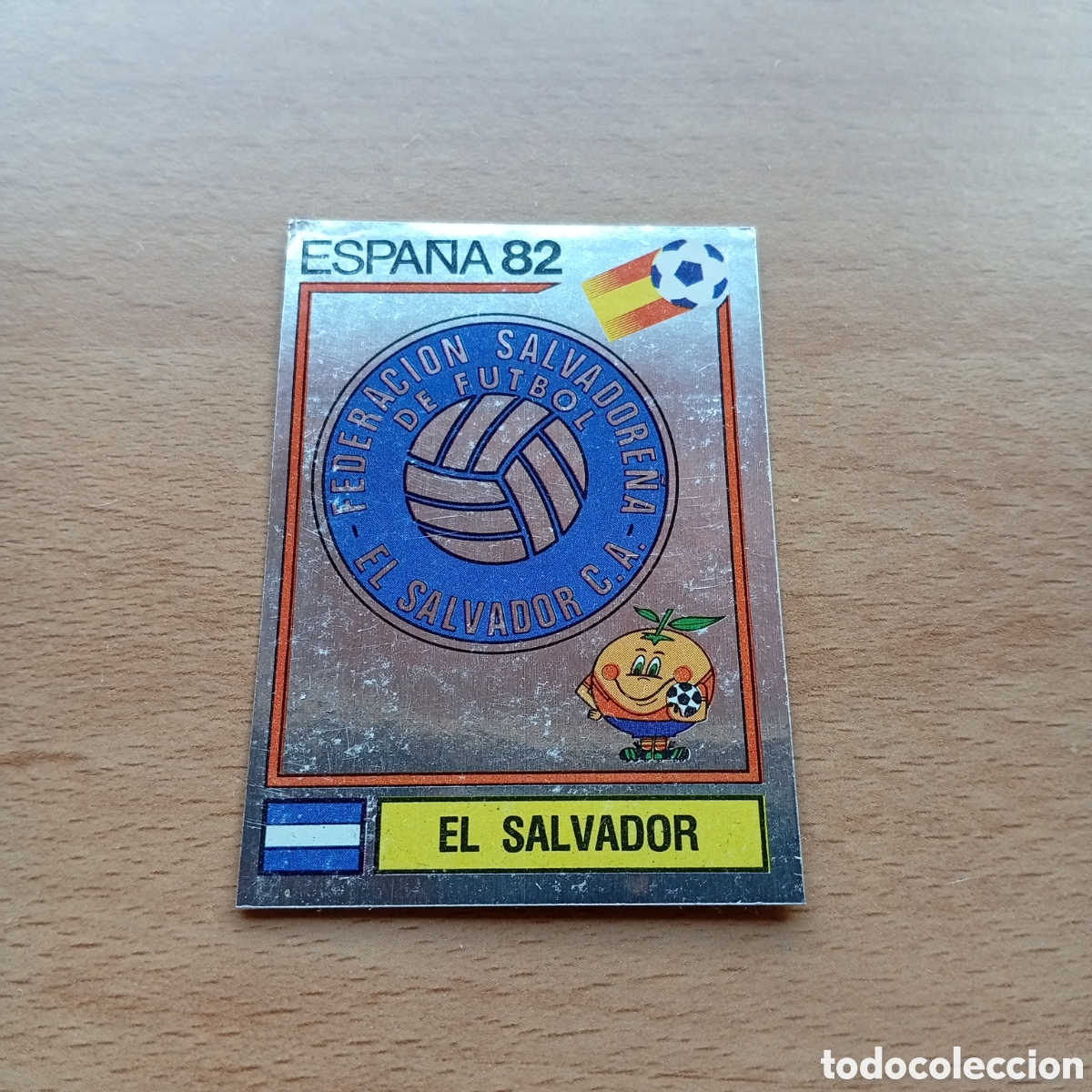 Collectable Antique Stickers: 1982 ESPA&Ntilde;A 82 - N&ordm; 218 ESCUDO - EL SALVADOR - PANINI