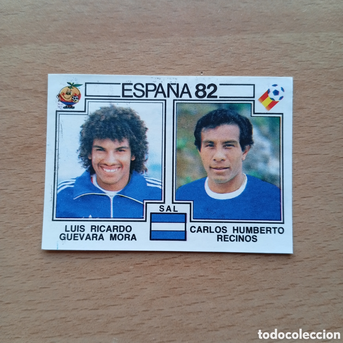 Collectionnisme Cartes &agrave; collectionner anciennes: 1982 ESPA&Ntilde;A 82 - N&ordm; 220 GUEVARA MORA & RECINOS - EL SALVADOR - PANINI