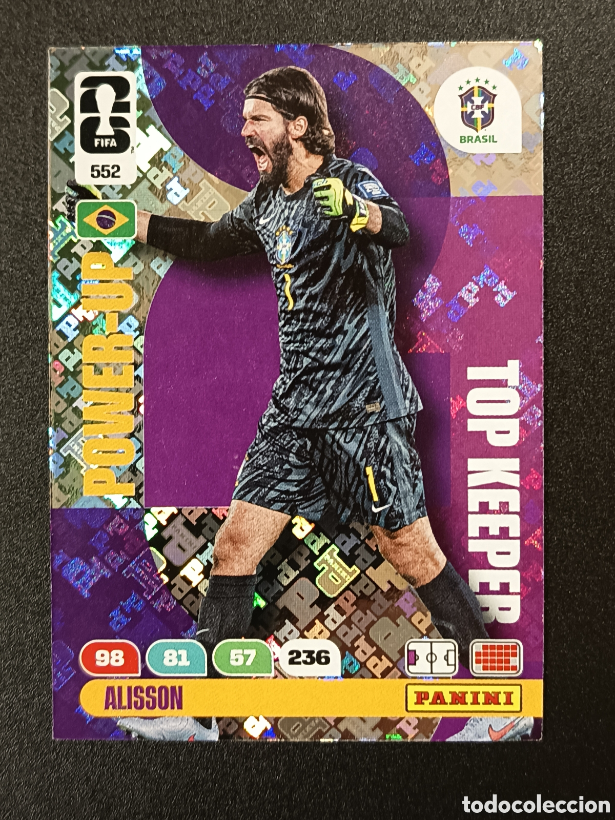 Colecionismo Cromos antigos: CROMO CARD ADRENALYN XL FIFA WORLD CUP 2026 POWER-UP POWER UP ALISSON 552 TOP KEEPER BRASIL