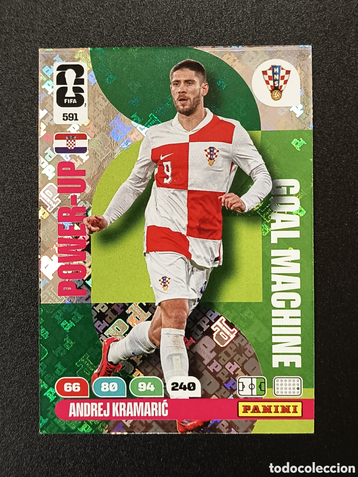 Collectionnisme Cartes &agrave; collectionner anciennes: CROMO CARD ADRENALYN XL FIFA WORLD CUP 2026 POWER-UP POWER UP ANDREJ KRAMARIĆ 591 GOAL MACHINE