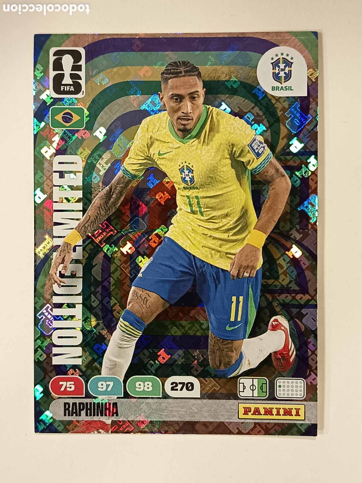 Colecionismo Cromos antigos: CROMO CARD ADRENALYN XL FIFA WORLD CUP 2026 RAPHINHA BRASIL LIMITED EDITION EDICI&Oacute;N LIMITADA