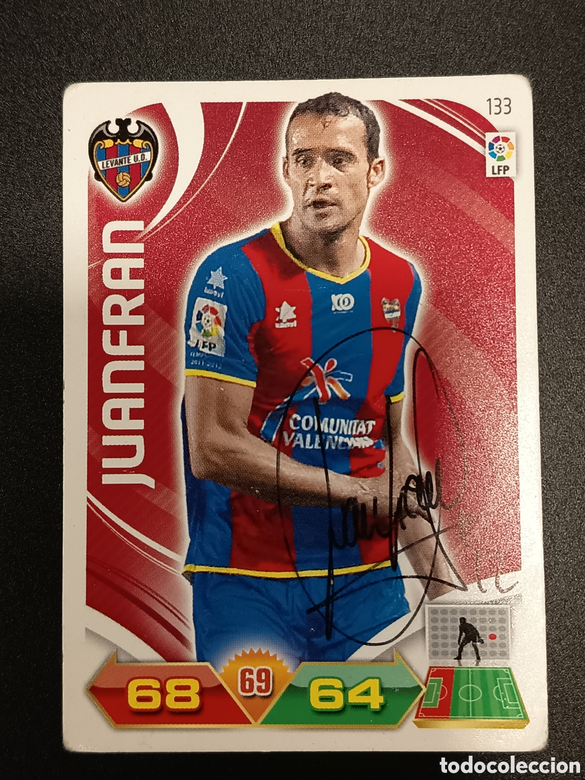Collectable Antique Stickers: CROMO CARD AUTOGRAFO ORIGINAL JUANFRAN UD LEVANTE ADRENALYN XL 2011-12 2011 2012
