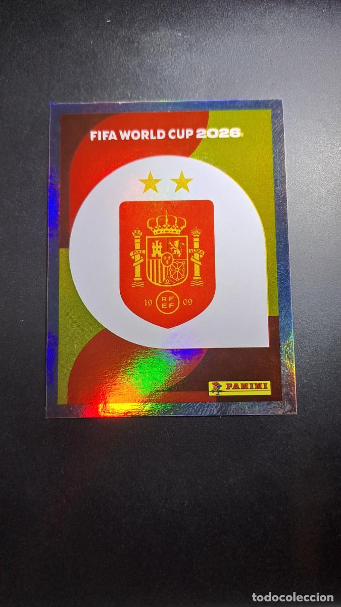 Coleccionismo cromos antiguos: CROMO ESCUDO ESPA&Ntilde;A 1 BIS FIFA WORLD CUP 2026 MUNDIAL PANINI NUNCA PEGADO