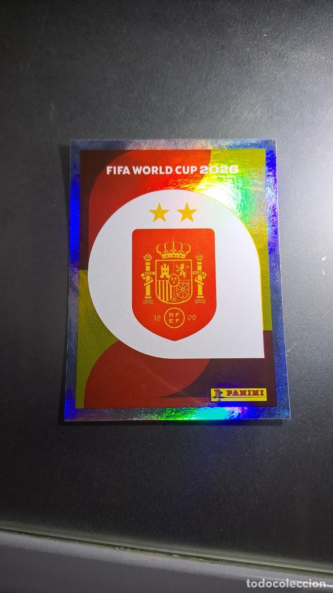 Coleccionismo cromos antiguos: CROMO ESCUDO ESPA&Ntilde;A 1 BIS FIFA WORLD CUP 2026 MUNDIAL PANINI NUNCA PEGADO