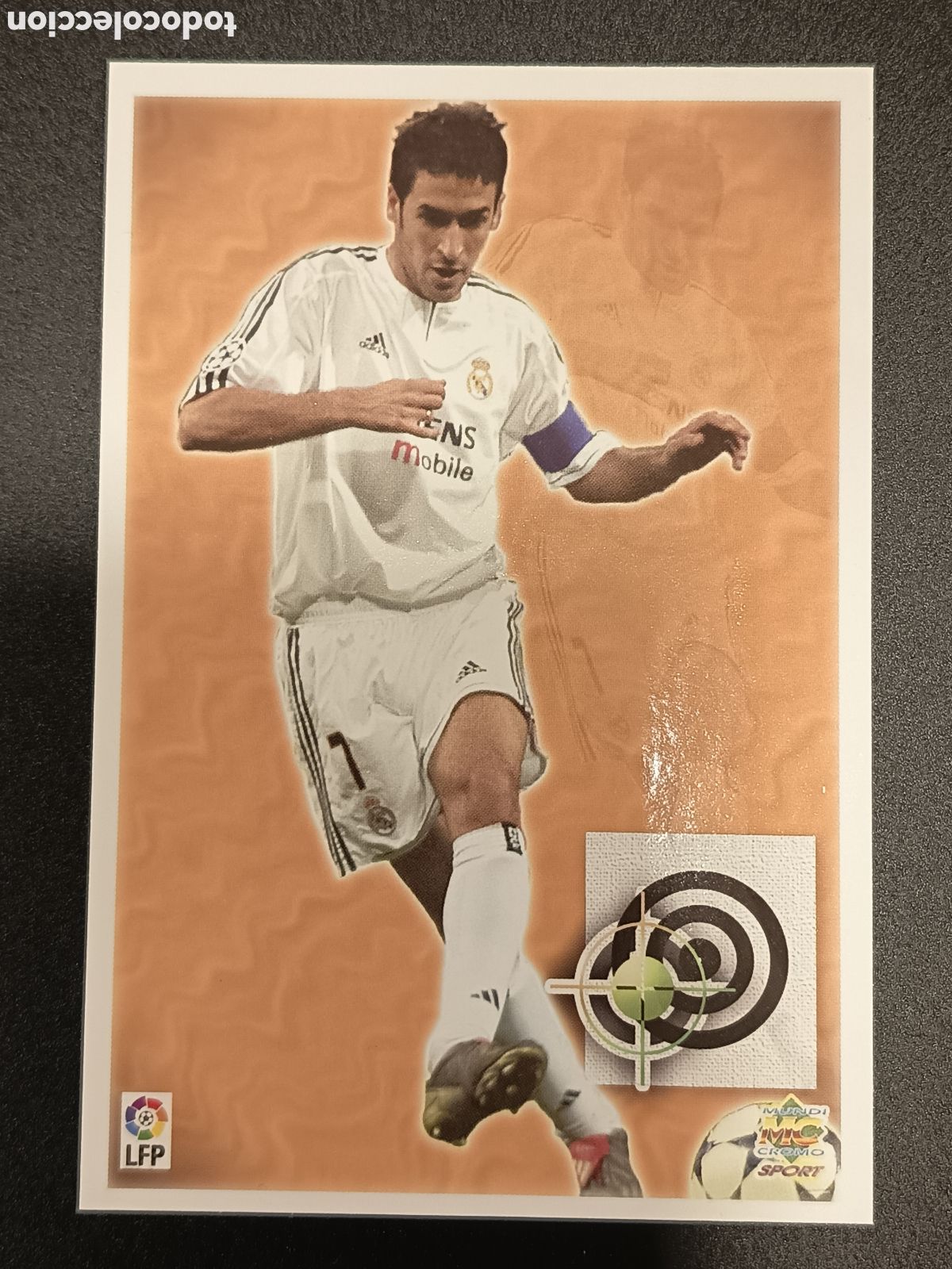 Sammeln alte Sammelbilder: CROMO CARD MUNDICROMO TOP LIGA MEGACARD 2003-04 2003 2004 RAUL 162 REAL MADRID