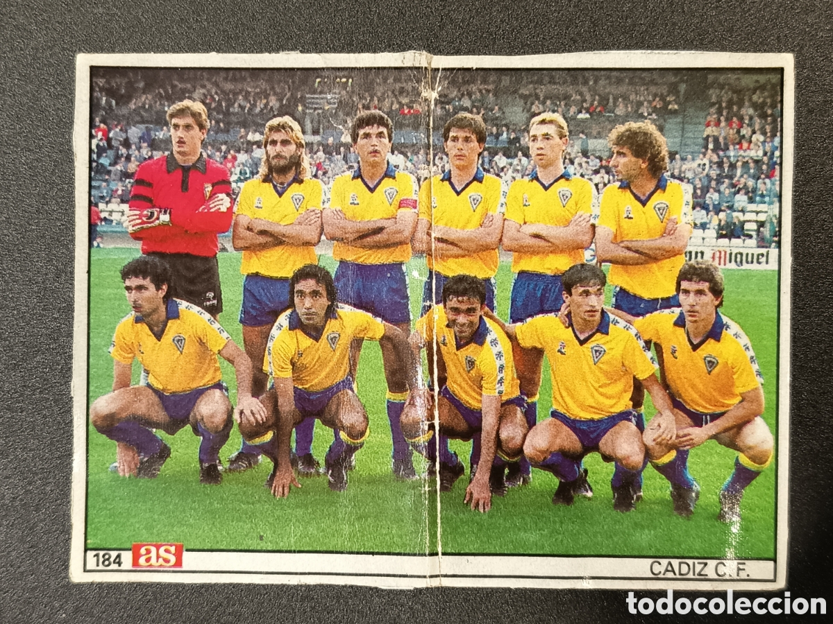 Collectionnisme Cartes &agrave; collectionner anciennes: ADHESIVO STICKER DIARIO AS LIGA 1986-87 86-87 EQUIPO C&Aacute;DIZ CF 184 SIN PEGAR