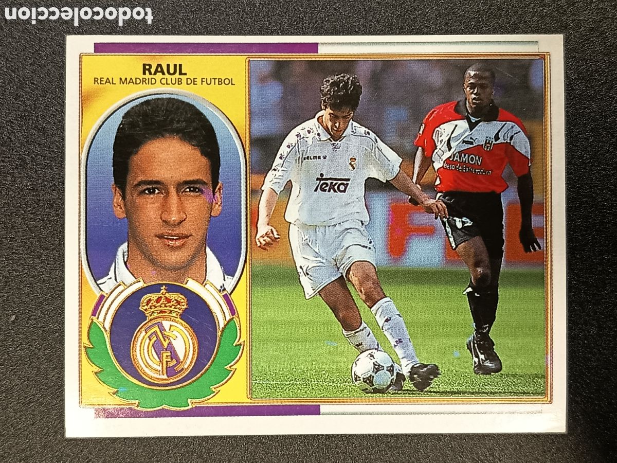 Coleccionismo cromos antiguos: CROMOS EDICIONES ESTE 96-97 1996-97 ERROR IMPRESI&Oacute;N RAUL REAL MADRID