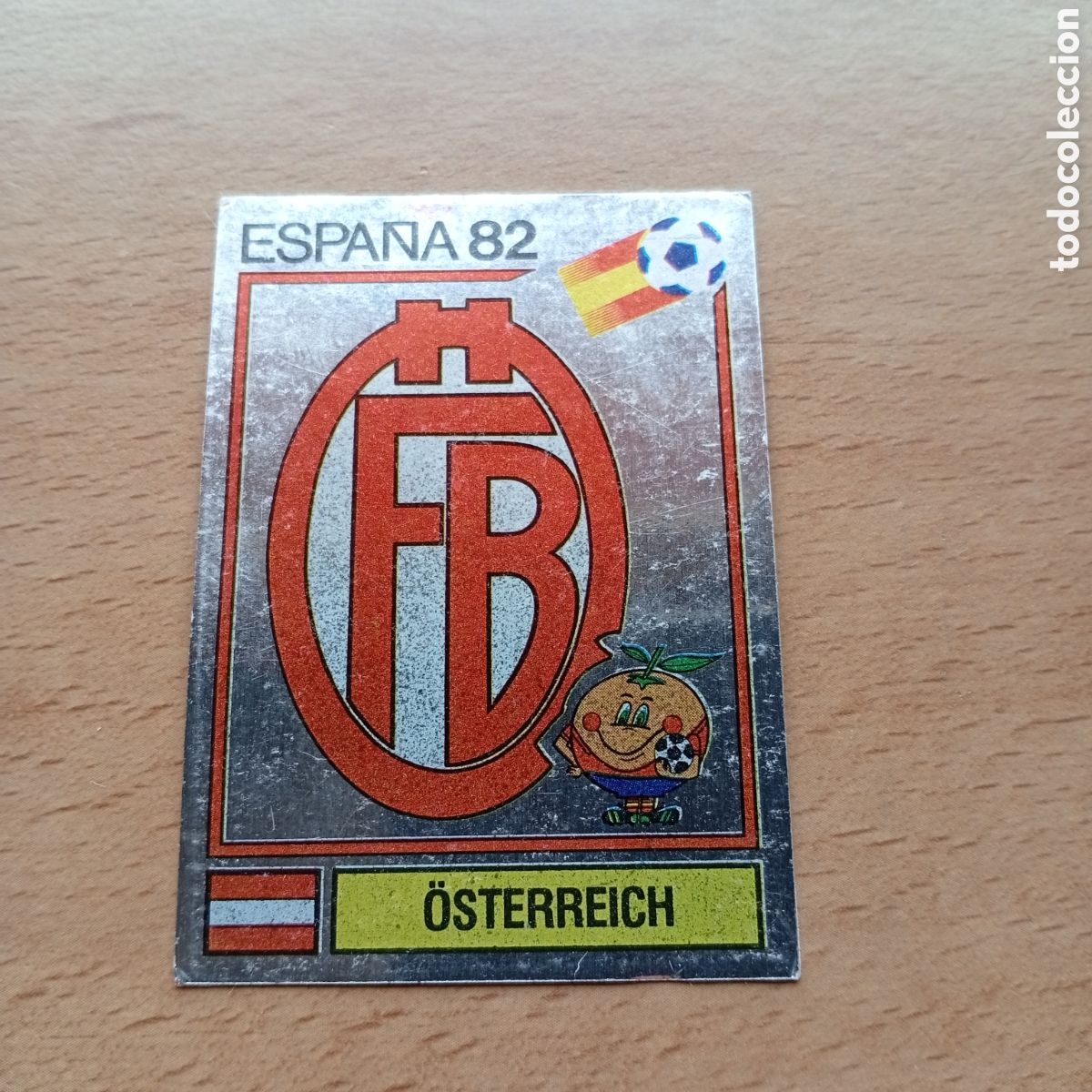 Collectionnisme Cartes &agrave; collectionner anciennes: 1982 ESPA&Ntilde;A 82 - N&ordm; 128 ESCUDO - AUSTRIA - PANINI