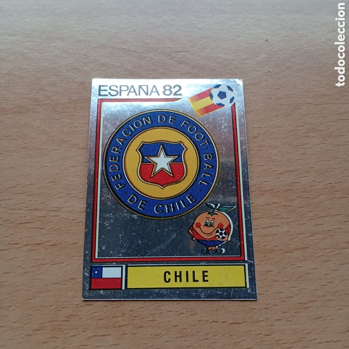 Collectable Antique Stickers: 1982 ESPA&Ntilde;A 82 - N&ordm; 146 ESCUDO - CHILE - PANINI