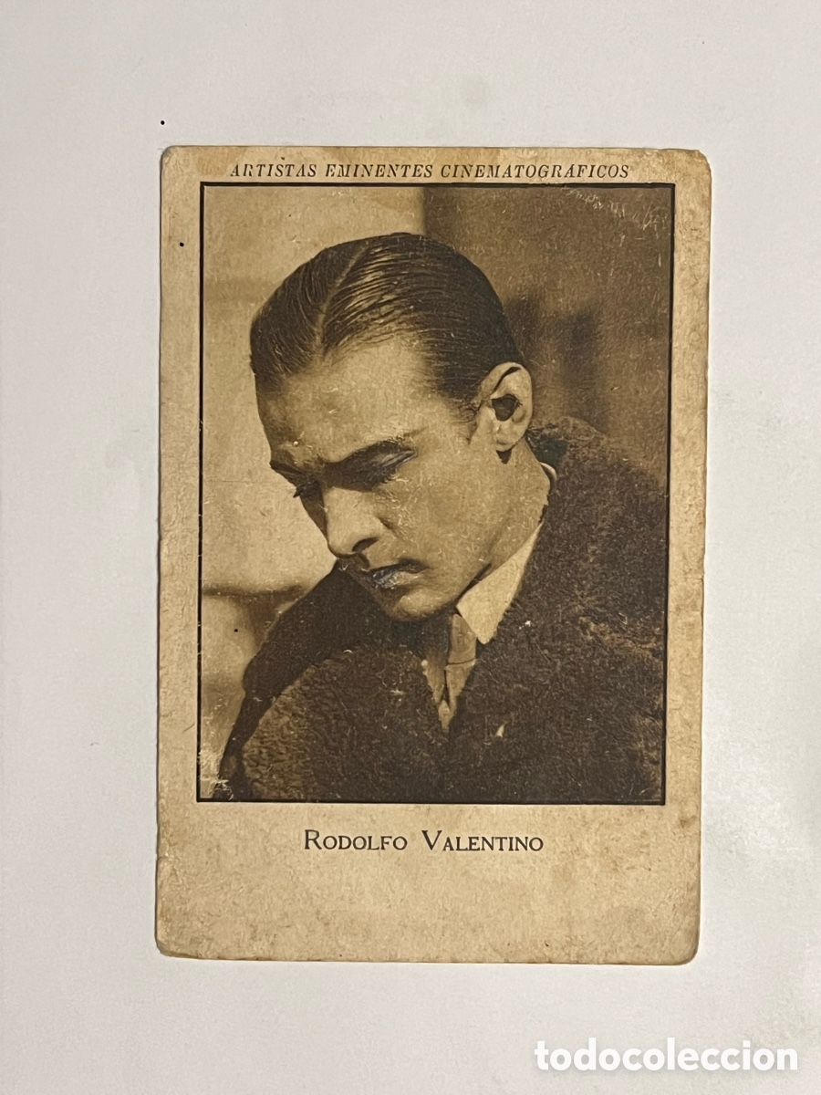 Collectable Antique Stickers: RODOLFO VALENTINO. ARTISTAS EMINENTES CINEMATOGRAFICOS. Serie VI, No.1, JAIME BOIX
