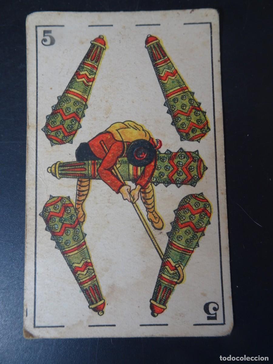 Coleccionismo cromos antiguos: ANTIGUO CROMO CHOCOLATES JAIME BOIX, CARTA BARAJA 5 DE BASTOS, VER FOTOS