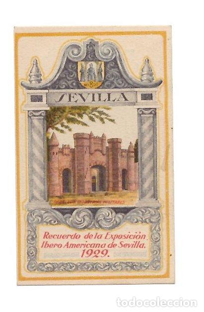 Coleccionismo cromos antiguos: CROMO RECUERDO DE LA EXPOSICION IBERO-AMERICANA DE SEVILLA 1929. PUBLICIDAD BOMBA VERTA