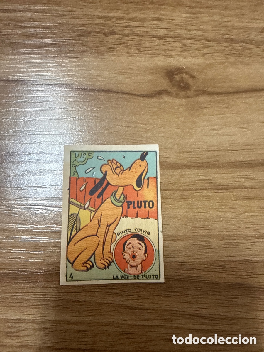 Coleccionismo cromos antiguos: 1939 PLUTO WALT DISNEY PINTO COLVING N&ordm; 4 BRUGUERA SIN PEGAR