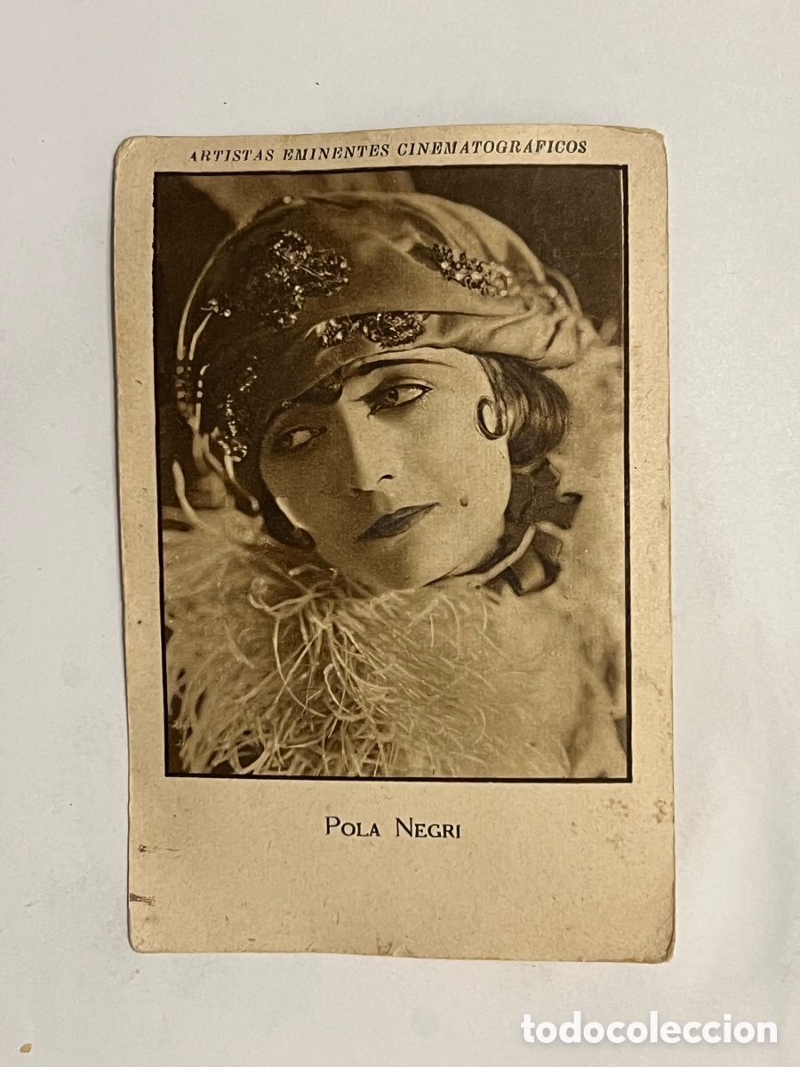 Collectable Antique Stickers: POLA NEGRI.. ARTISTAS EMINENTES CINEMATOGRAFICOS. Serie VI, No.14, JAIME BOIX