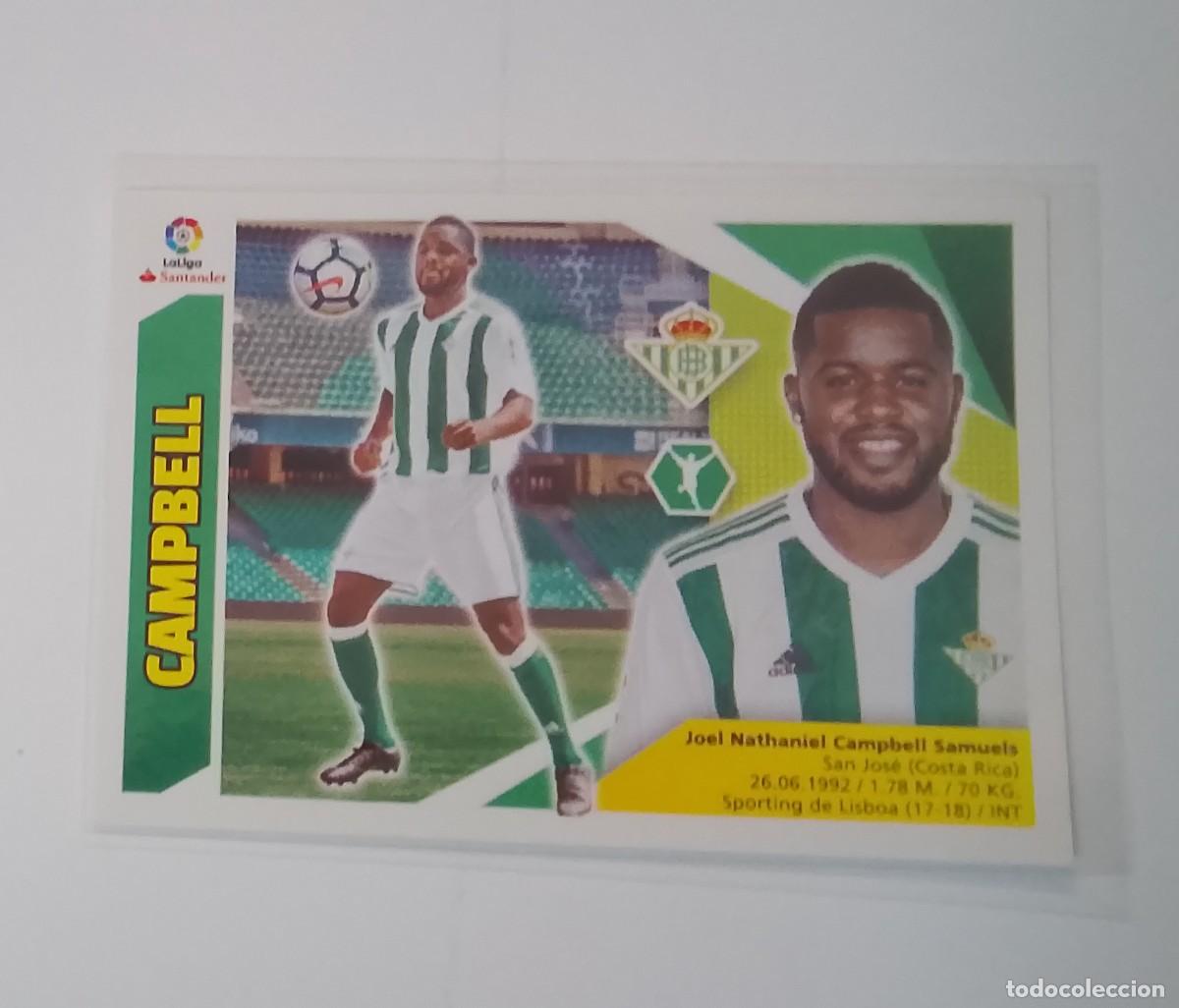 Coleccionismo cromos antiguos: Liga este 17 18 campbell Betis &uacute;ltimos fichajes 55
