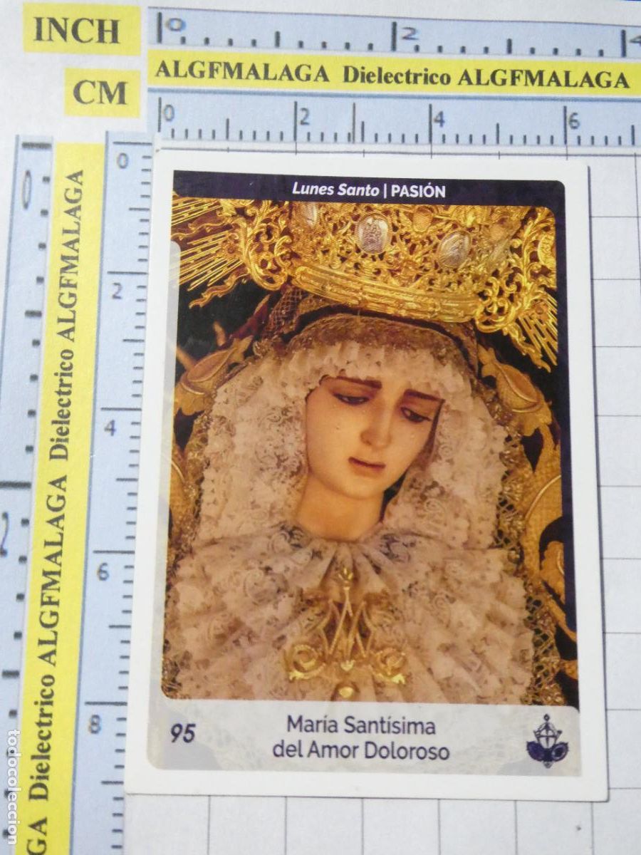 Coleccionismo cromos antiguos: CROMO TARJETA HOLY CARDS SEMANA SANTA M&Aacute;LAGA. 95 PASI&Oacute;N MAR&Iacute;A SANT&Iacute;SIMA DEL AMOR