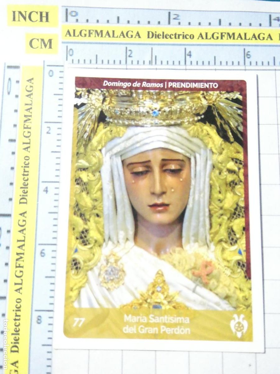Coleccionismo cromos antiguos: CROMO TARJETA HOLY CARDS SEMANA SANTA M&Aacute;LAGA. 77 PRENDIMIENTO MAR&Iacute;A STMA GRAN PERD&Oacute;N