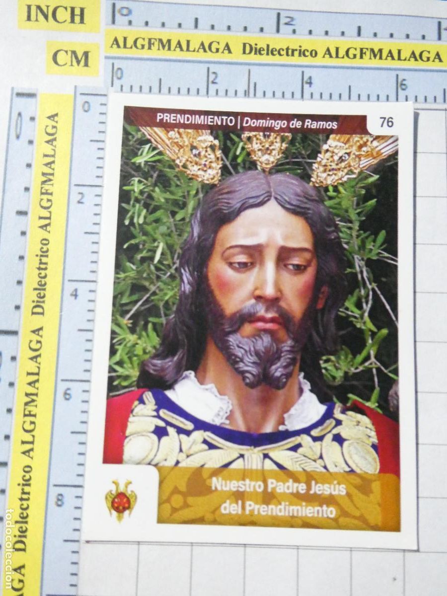 Coleccionismo cromos antiguos: CROMO TARJETA HOLY CARDS SEMANA SANTA M&Aacute;LAGA. 76 PRENDIMIENTO NUESTRO PADRE JES&Uacute;S