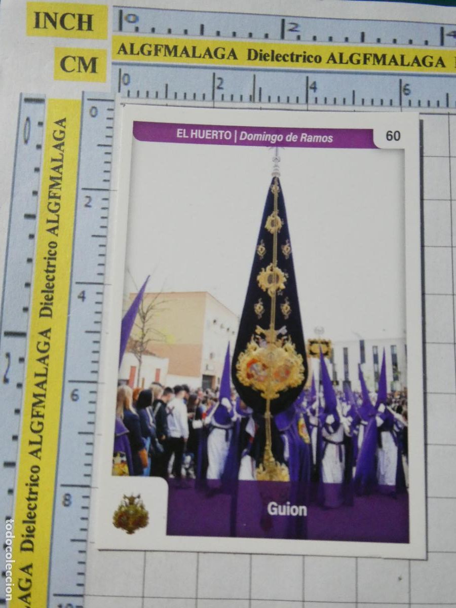 Coleccionismo cromos antiguos: CROMO TARJETA HOLY CARDS SEMANA SANTA M&Aacute;LAGA. 60 EL HUERTO GUI&Oacute;N