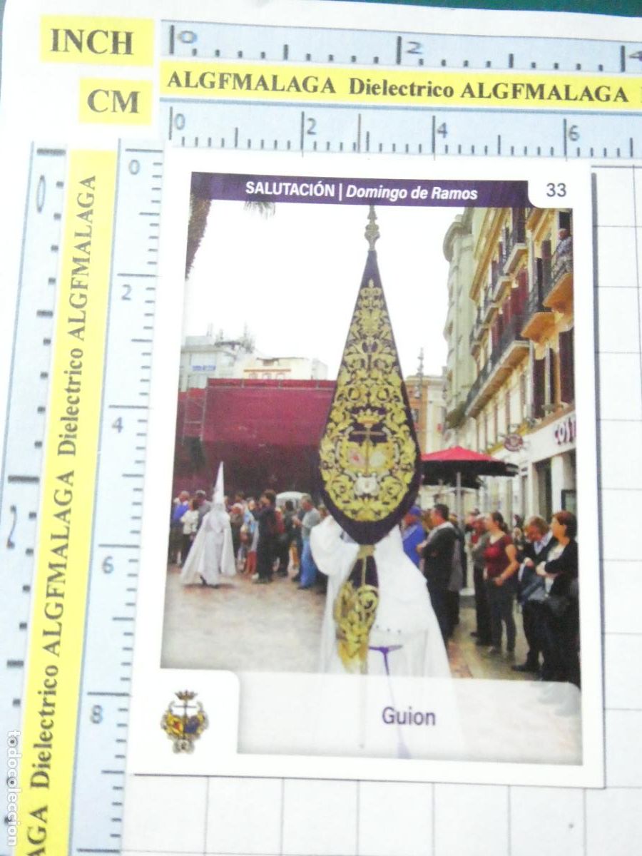 Coleccionismo cromos antiguos: CROMO TARJETA HOLY CARDS SEMANA SANTA M&Aacute;LAGA. 33 SALUTACI&Oacute;N GUI&Oacute;N