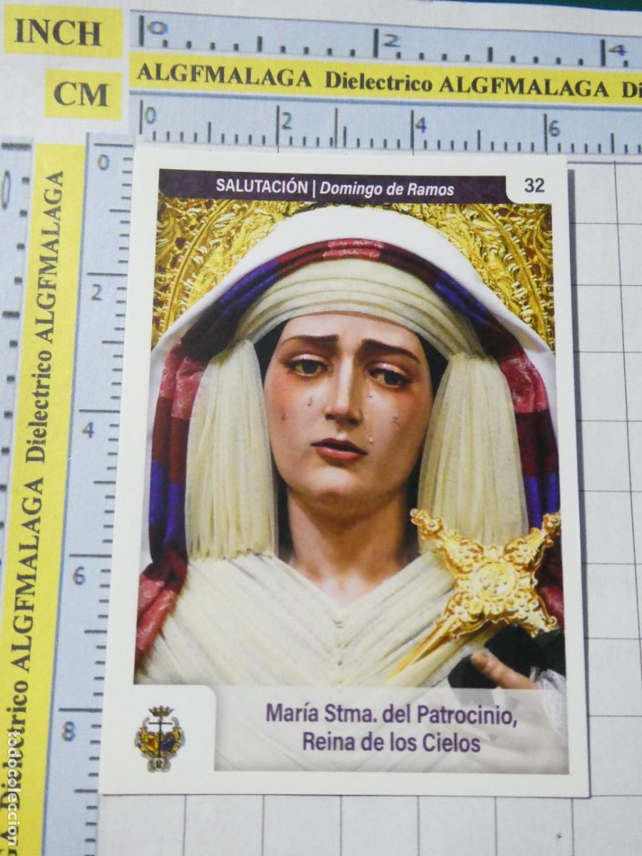 Coleccionismo cromos antiguos: CROMO TARJETA HOLY CARDS SEMANA SANTA M&Aacute;LAGA. 32 SALUTACI&Oacute;N MAR&Iacute;A STMA PATROCINIO