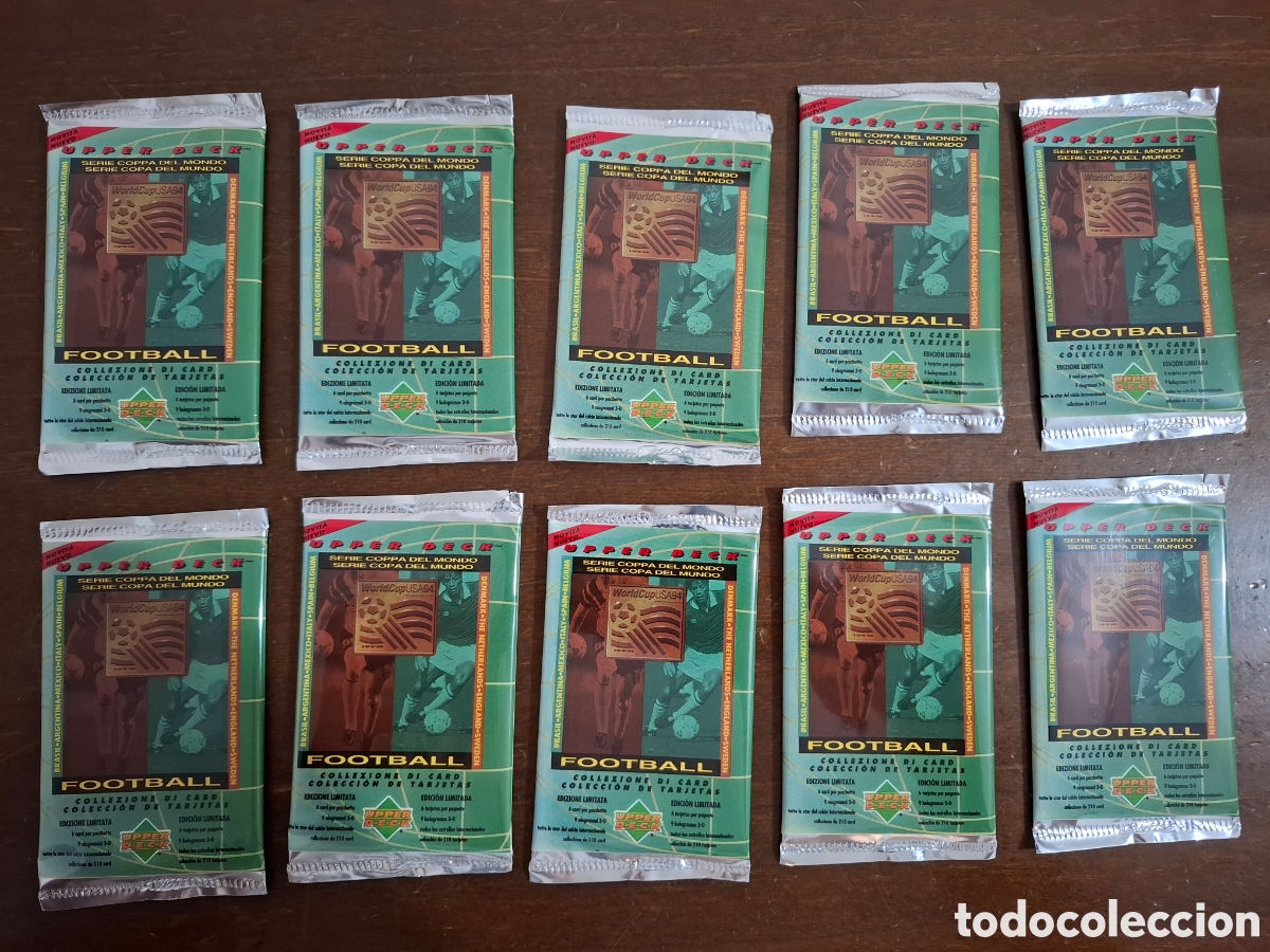 Coleccionismo cromos antiguos: Lote 10 sobres sin abrir Upper deck Usa 94
