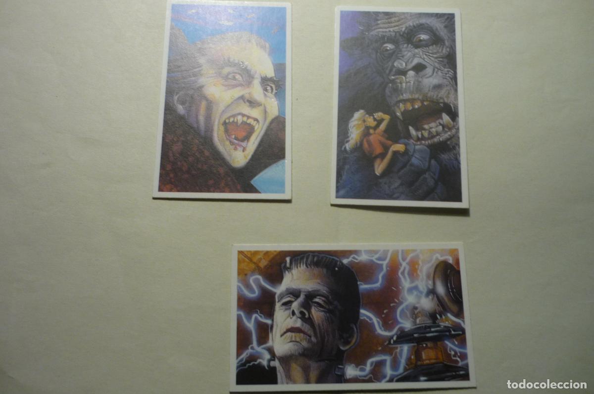 Coleccionismo cromos antiguos: lote cromos extranjeros cartulina monstruos del cine dracula,ing kong....