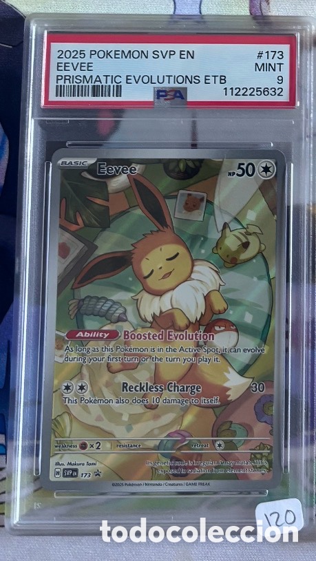 Coleccionismo cromos antiguos: Carta Pokemon TCG PSA 9 EEVEE 2025 Prismatic evolutions