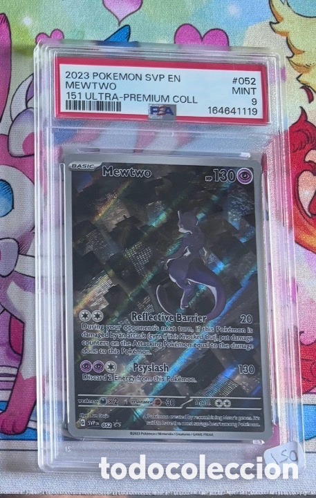 Coleccionismo cromos antiguos: Carta Pokemon TCG PSA 9 MEWTWO 2023