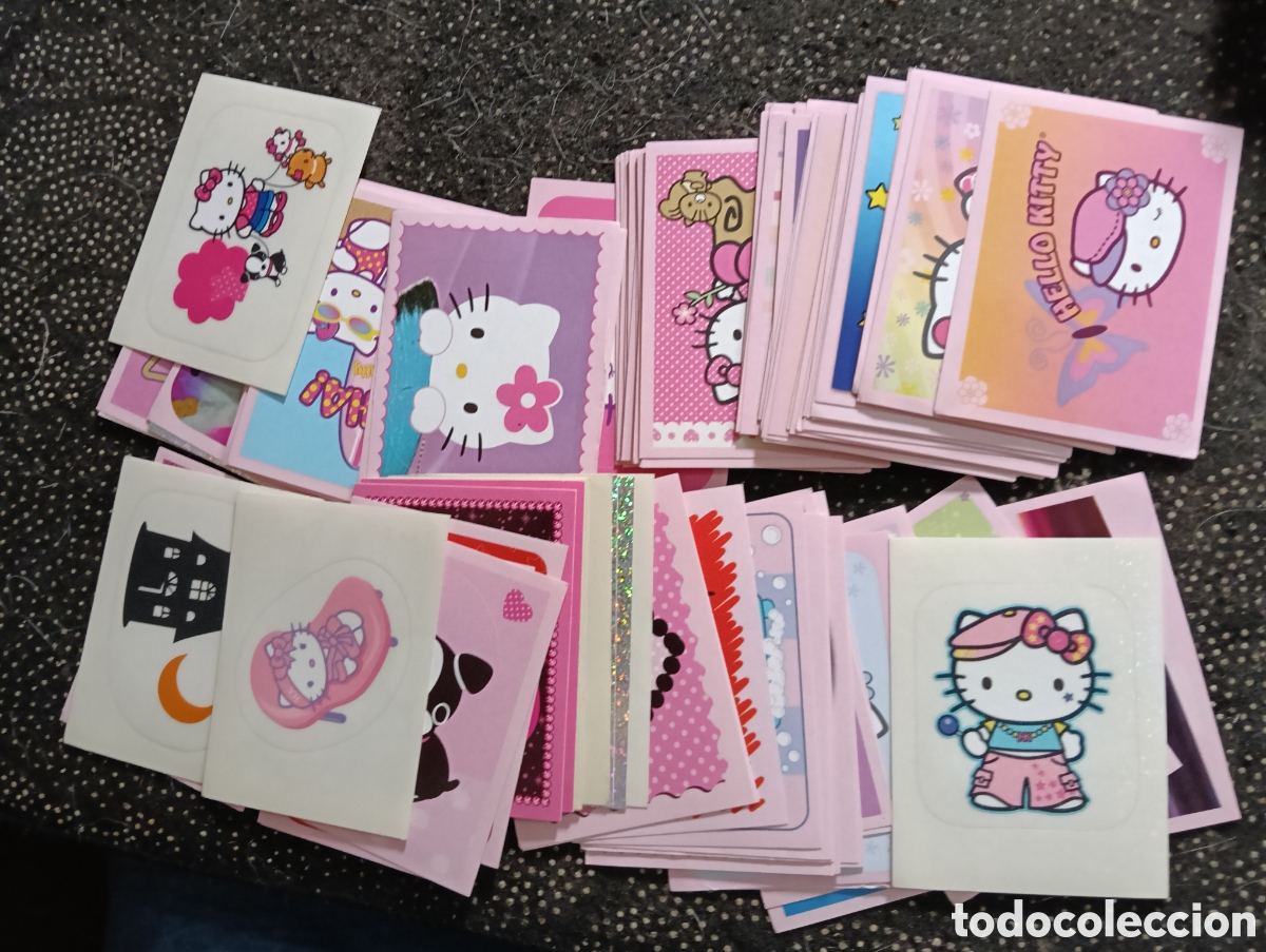 Coleccionismo cromos antiguos: Lote de m&aacute;s de 100 cromos de HELLO KITTY casi todos diferentes (95%) en buen estado
