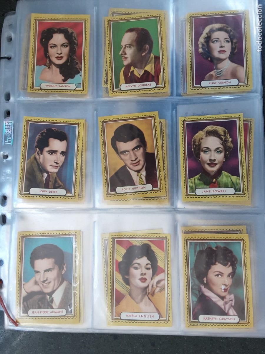 Colecionismo Cromos antigos: Famosas estrellas de la pantalla Bruguera, lote de 112 cromos faltan 16 para completar la colecci&oacute;n