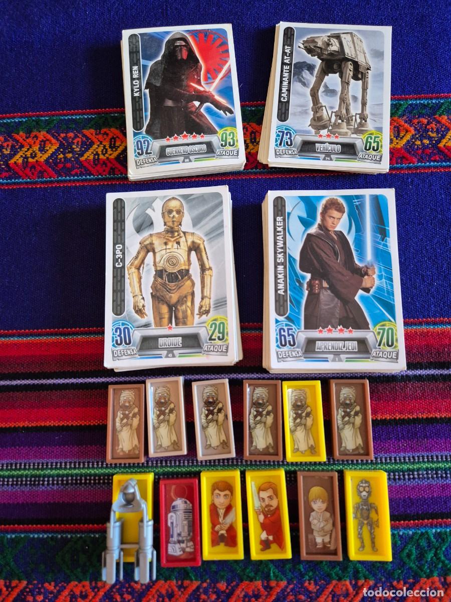 Collectionnisme Cartes &agrave; collectionner anciennes: STAR WARS 76 CROMO DISTINTO FORCE ATTAX TOPPS Y 12 FICHAS EPISODIO 1 LA AMENAZA FANTASMA CON REGALO.