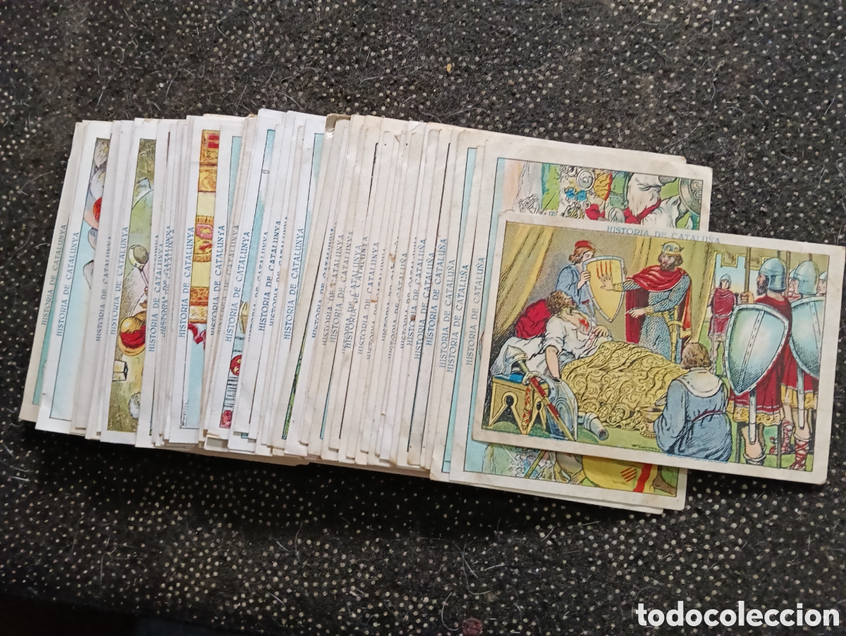 Coleccionismo cromos antiguos: Historia de Catalunya Lote de 85 cromos todos diferentes y en muy buen estado, escucho ofertas.