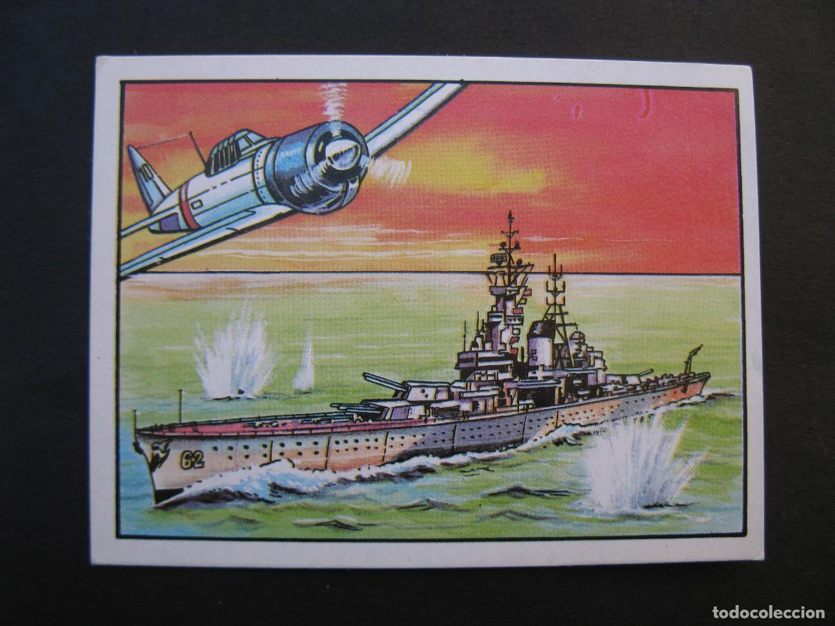 Coleccionismo cromos antiguos: LOS RECORDS - CROMO N&ordm; 103 - EL BARCO DE GUERRA M&Aacute;S GRANDE - CROMOS ROS - NUNCA PEGADO.